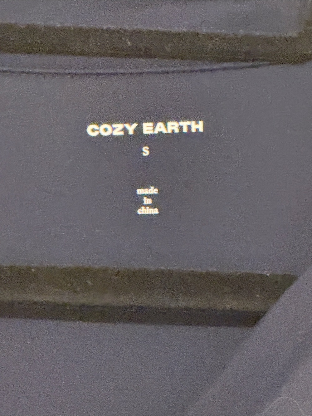 Cozy Earth Navy Blue Pajama Top White Piping Button Down Lounge Sleepwear - Picture 8 of 9